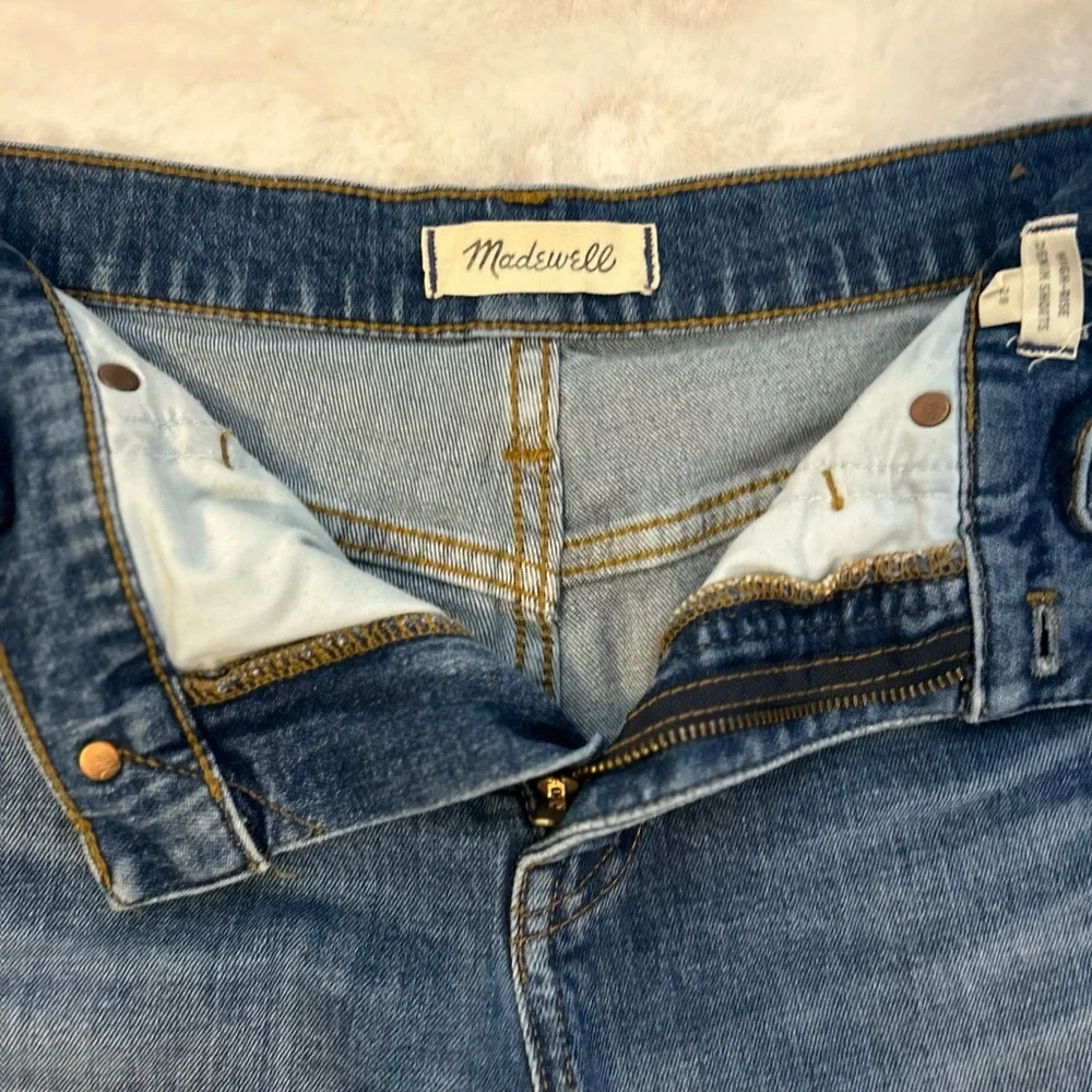 Madewell High Rise Denim Cutoff Shorts Raw Hem Blue Jean Shorts 28 - Picture 5 of 8